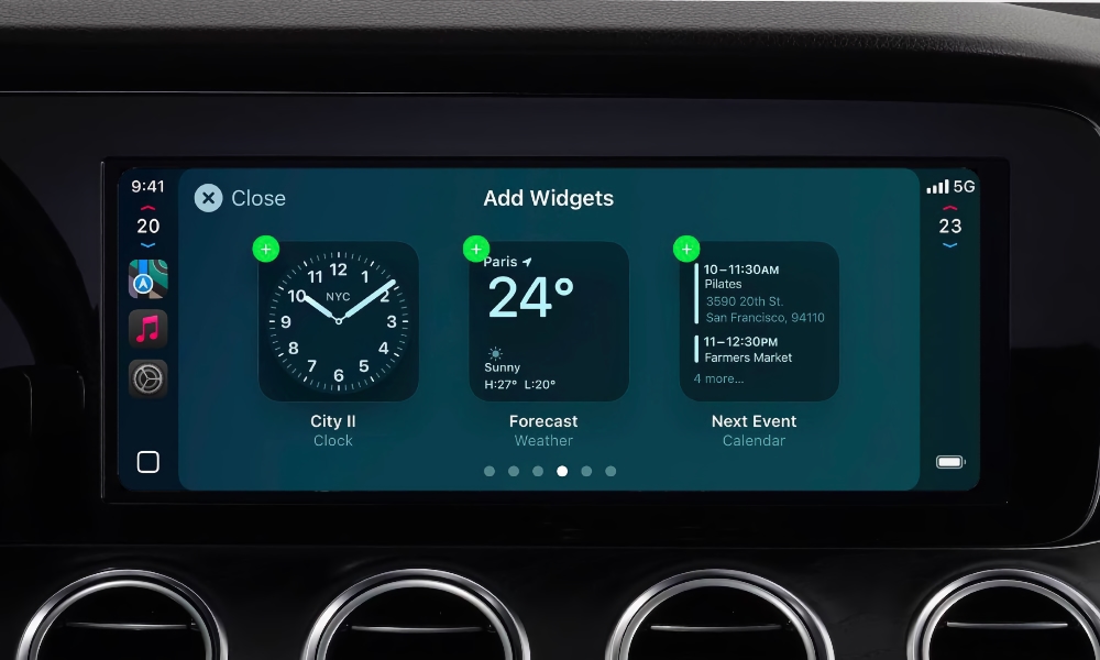 CarPlay 2.0 Widgets concept